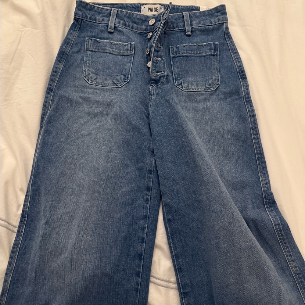 PAIGE Denim Wide-Leg Trousers